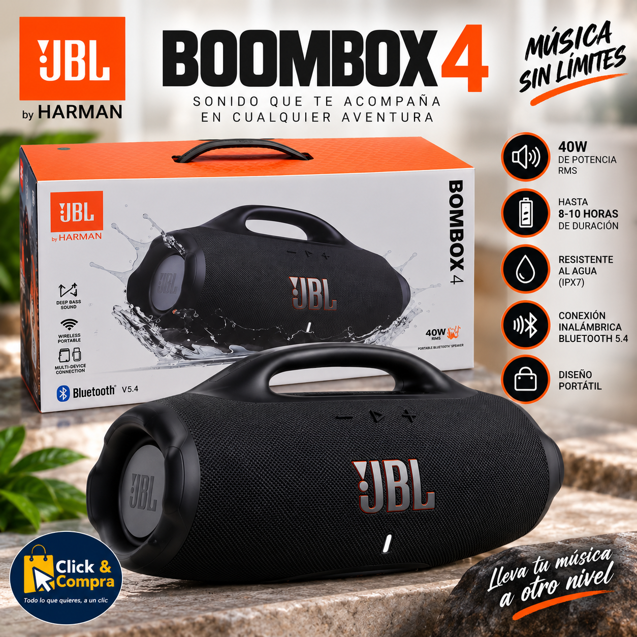 PARLANTE BOMBOX 4 de AROMA360
