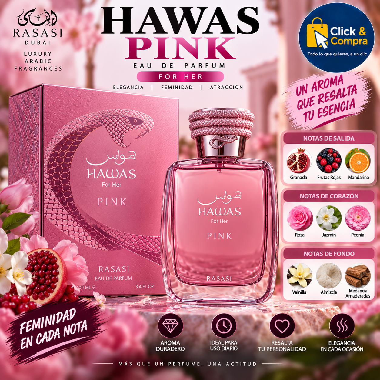 HAWAS PINK de AROMA360